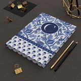 "C" Initial Thoughts: Personalized Blue Floral Notebook