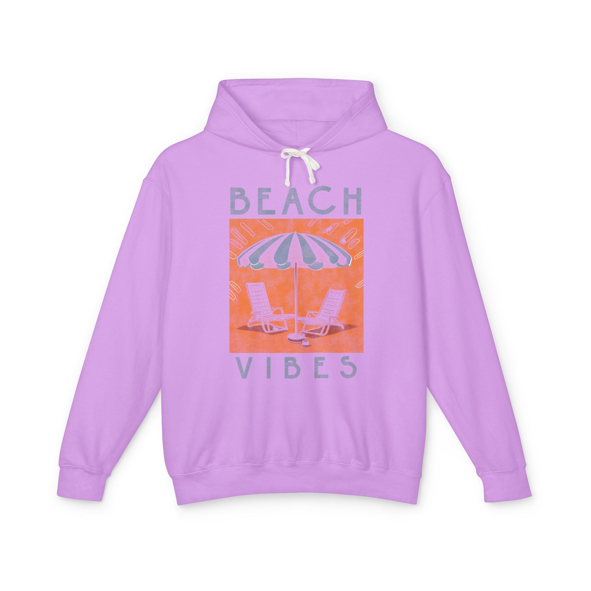 Beach Vibes | Retro Lightweight Hooded Sweatshirt