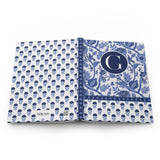 "G" Initial Thoughts: Personalized Blue Floral Notebook