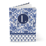 "L" Initial Thoughts: Personalized Blue Floral Notebook