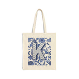 "K" Monogram | Cotton Canvas Tote Bag