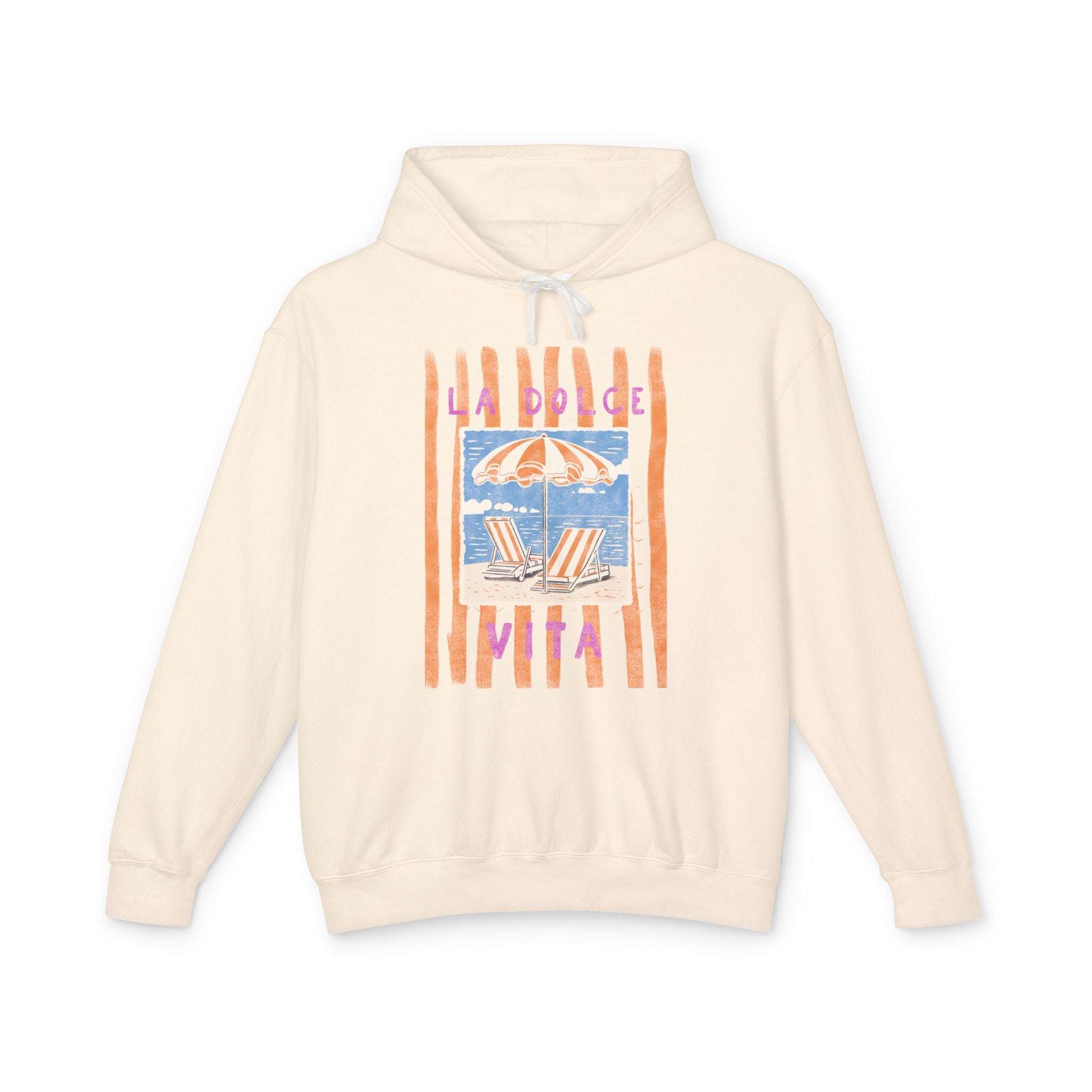 La Dolce Vita | Retro Lightweight Hooded Sweatshirt