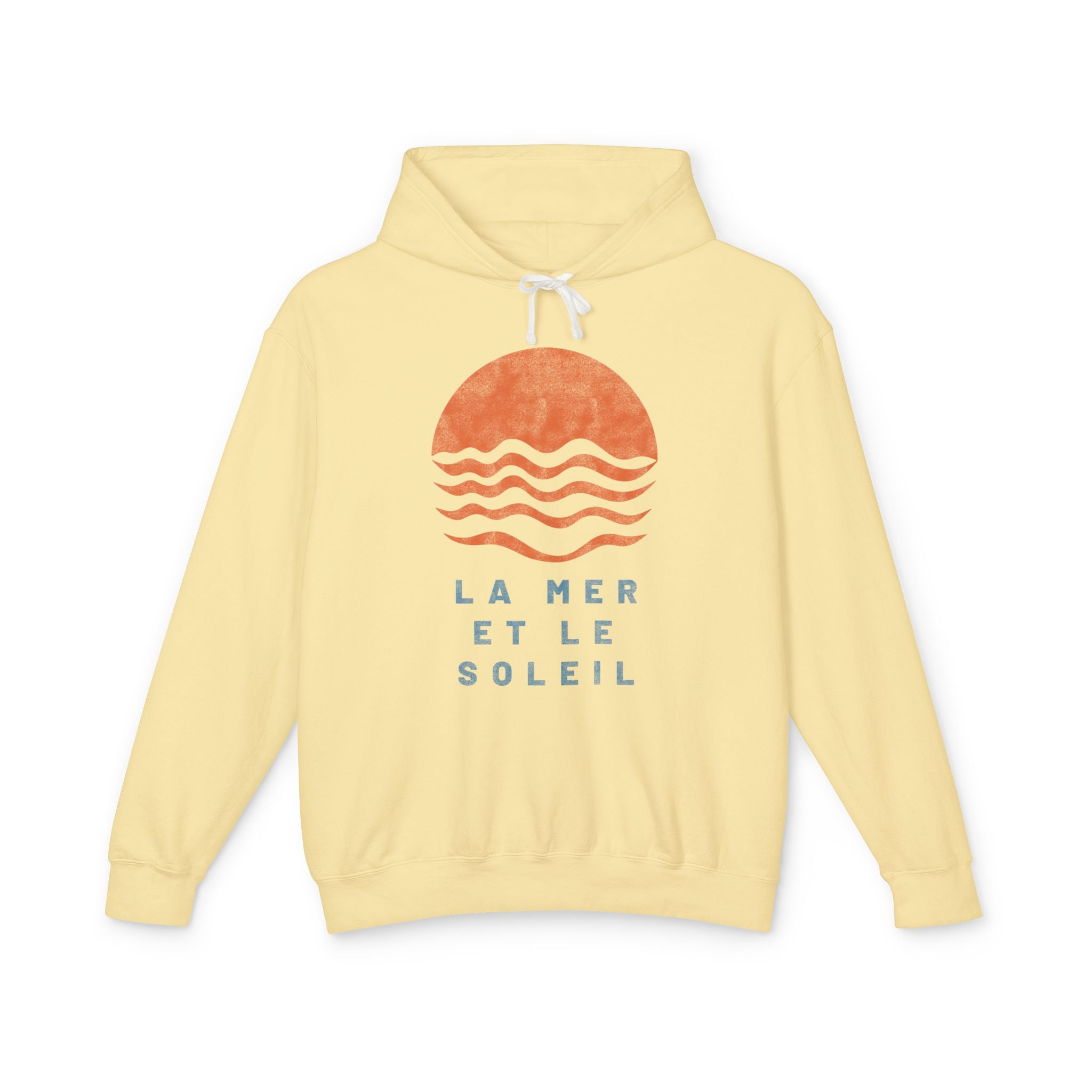 The Sea & The Sun | Retro Lightweight Hooded Sweatshirt