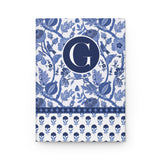 "G" Initial Thoughts: Personalized Blue Floral Notebook