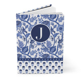 "J" Initial Thoughts: Personalized Blue Floral Notebook