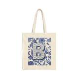 "B" Monogram | Cotton Canvas Tote Bag