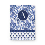 "A" Initial Thoughts: Personalized Blue Floral Notebook