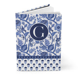 "G" Initial Thoughts: Personalized Blue Floral Notebook