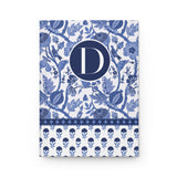 "D" Initial Thoughts: Personalized Blue Floral Notebook