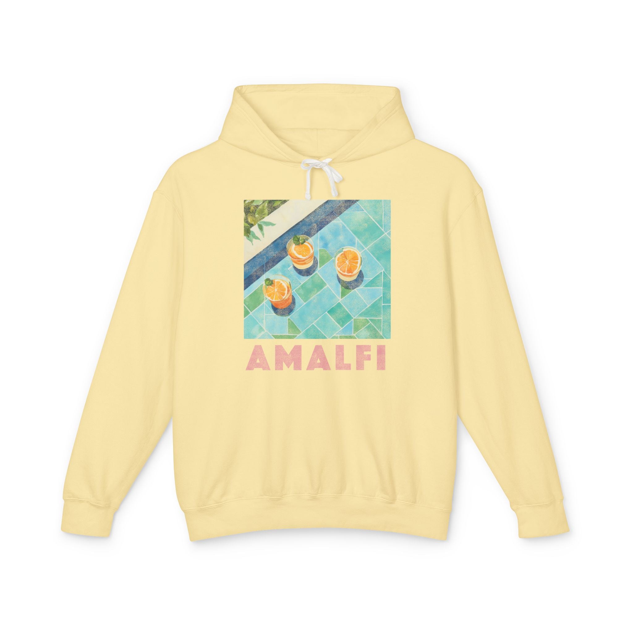 Amalfi Coast | Retro Lightweight Hooded Sweatshirt