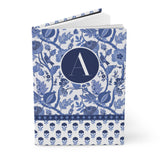 "A" Initial Thoughts: Personalized Blue Floral Notebook