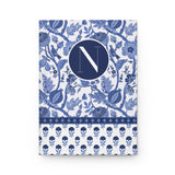 "N" Initial Thoughts: Personalized Blue Floral Notebook