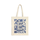 "E" Monogram | Cotton Canvas Tote Bag