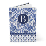 "B" Initial Thoughts: Personalized Blue Floral Notebook