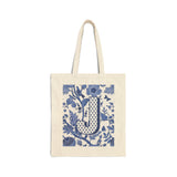 "J" Monogram | Cotton Canvas Tote Bag