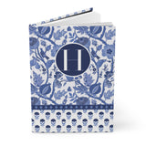 "H" Initial Thoughts: Personalized Blue Floral Notebook