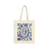 "C" Monogram | Cotton Canvas Tote Bag