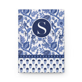 "S" Initial Thoughts: Personalized Blue Floral Notebook