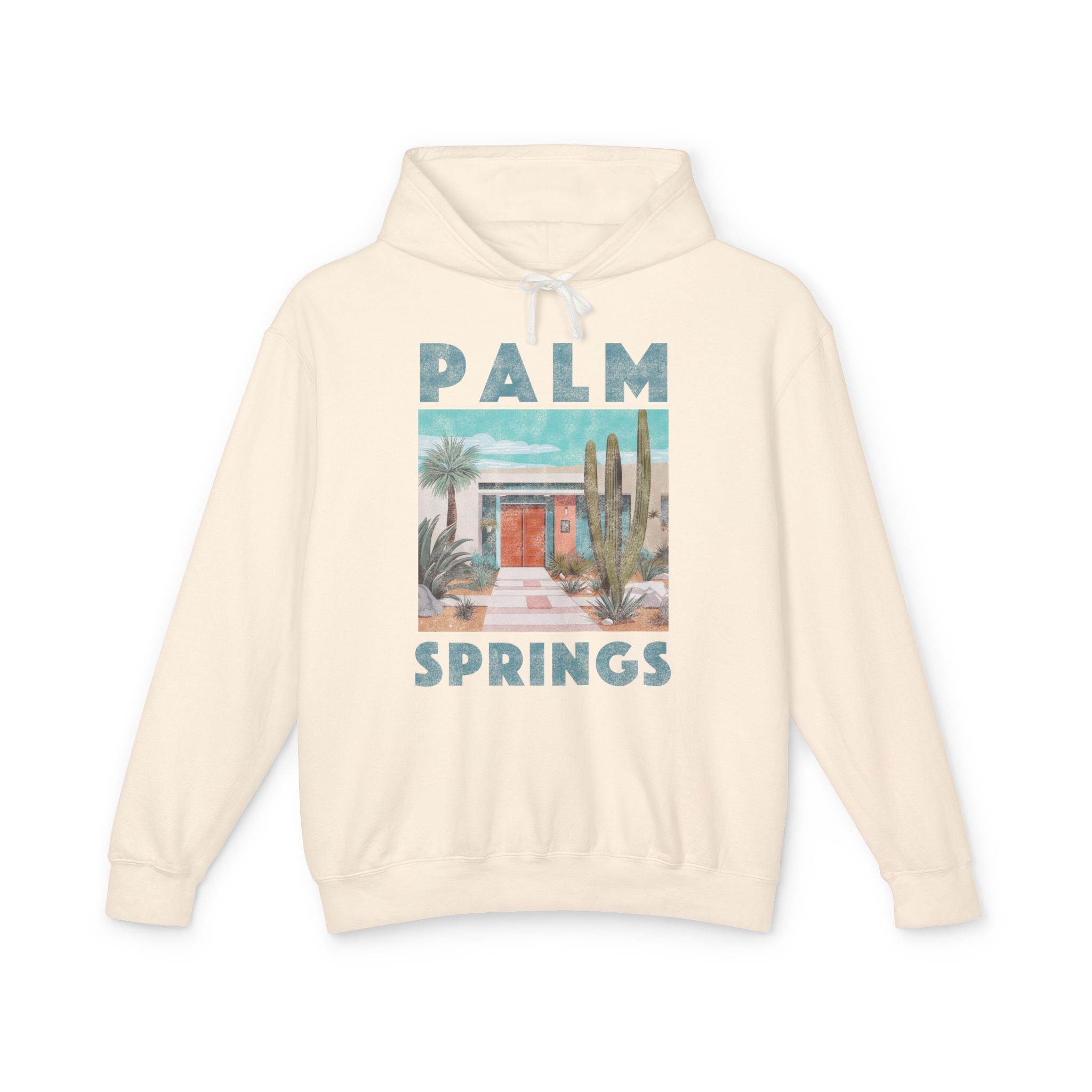 Palm Springs |  Retro Lightweight Hooded Sweatshirt